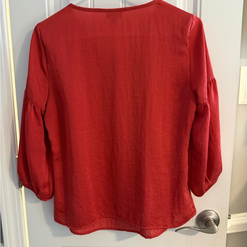 Talbots Petite Rust Color Blouse - Picture 2 of 2